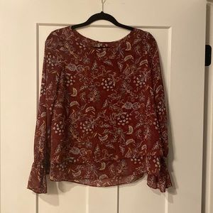 Maroon Paisley top